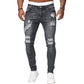 👖 50% OFF NOW! 🔥Men’s Stylish Distressed Skinny Jeans – Edgy Ripped Design & Slim Tapered Fit ✨