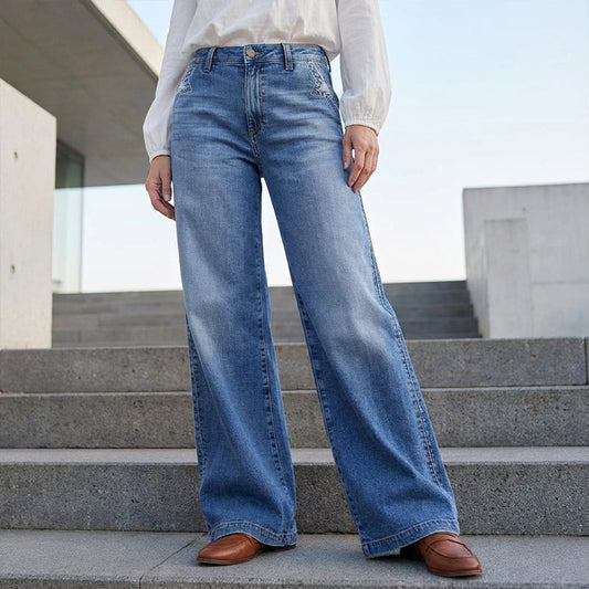 🌟 50% OFF NOW! 👖 Women's Vintage High-Waist Wide-Leg Jeans – Retro Charm & Modern Comfort ✨