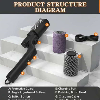 ⚡ 50% OFF NOW! 🍖 Cordless Electric BBQ Brush – 2600mAh Battery & Deep Clean ✨