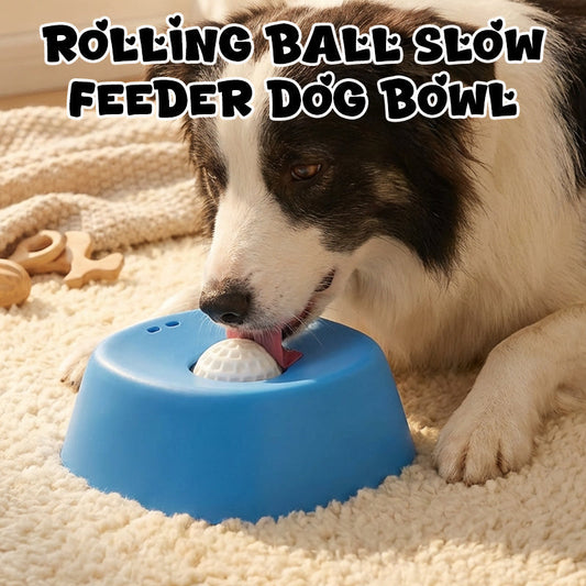 🐶 50% OFF NOW!🐾 Roll-N-Lick Dog Bowl – Rolling Ball Slow Feeder – Anti-Gulping & Mental Stimulation – Safe ABS Treat Dispenser 🥣