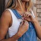 👖 50% OFF NOW!✨ Women's Sleeveless Denim Overalls – Wide-Leg & Adjustable Straps – Casual Loose Jumpsuit 🌿