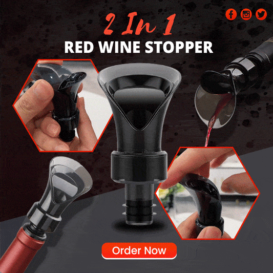🎉 2026 Sale — Over 26,000 Sold! 🍷 2-in-1 Red Wine Stopper – Stopper & Pourer in One – Airtight Seal Keeps Wine Fresh for Up to 10 Days! ✨