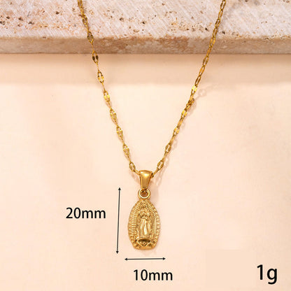 ⛪ 50% OFF NOW! ✨ Gold-Tone Virgin Mary Pendant – Stainless Steel, Hypoallergenic & Meaningful Gift 🕊️