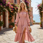 👗 50% OFF NOW! 🌸 Women's Off-Shoulder High-Waist Dress – Elegant & Comfortable, Gentle Support, Flattering Fit ☀️