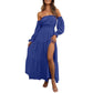 👗 50% OFF NOW! 🌸 Women's Off-Shoulder High-Waist Dress – Elegant & Comfortable, Gentle Support, Flattering Fit ☀️