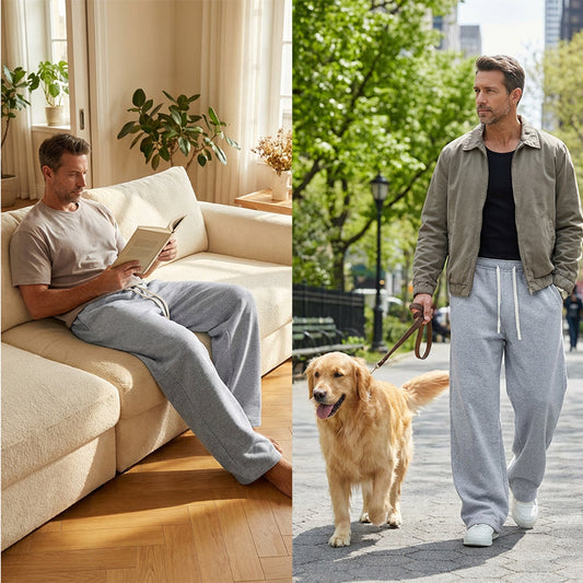 👖 60% OFF NOW! ✨ Men's Casual Loose Fit Drawstring Pants – Relaxed Comfort, Soft Fabric & Everyday Essential 🏠