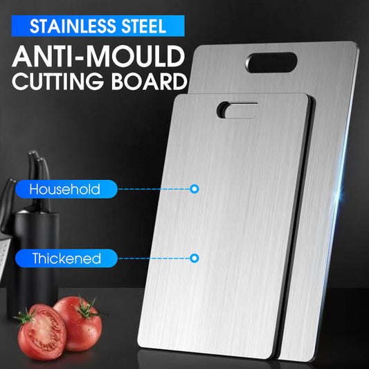 🔪 LIMITED-TIME 50% OFF ✨ Stainless Steel Cutting Board — 304 Steel, Double-Sided, Anti-Mould