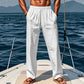 👖 50% OFF NOW!🌿 Men's Breathable Linen Trousers – Lightweight Summer Relaxed Fit – Adjustable Drawstring Waist – Casual Beach Pants 🏖️