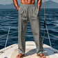 👖 50% OFF NOW!🌿 Men's Breathable Linen Trousers – Lightweight Summer Relaxed Fit – Adjustable Drawstring Waist – Casual Beach Pants 🏖️