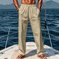 👖 50% OFF NOW!🌿 Men's Breathable Linen Trousers – Lightweight Summer Relaxed Fit – Adjustable Drawstring Waist – Casual Beach Pants 🏖️
