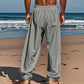 👖 50% OFF NOW!🌿 Men's Breathable Linen Trousers – Lightweight Summer Relaxed Fit – Adjustable Drawstring Waist – Casual Beach Pants 🏖️