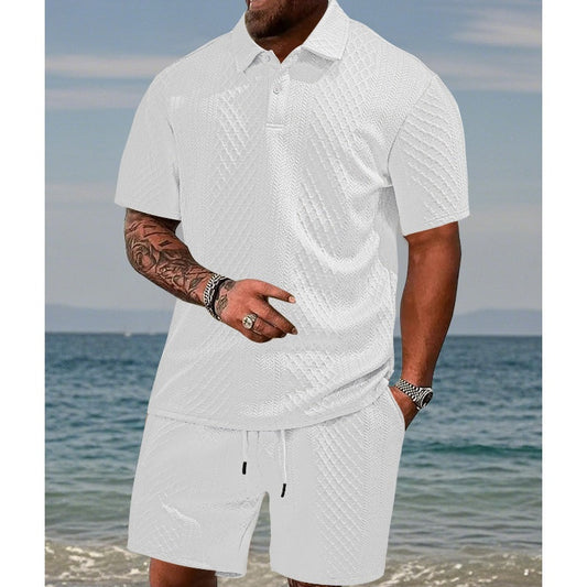 👔 50% OFF NOW! ⚡ Men's Diamond Pattern 2-Piece Set – Cool, Wrinkle-Resistant & Adjustable (S–3XL) 🌊