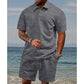 👔 50% OFF NOW! ⚡ Men's Diamond Pattern 2-Piece Set – Cool, Wrinkle-Resistant & Adjustable (S–3XL) 🌊