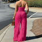 ✨ 50% OFF NOW! 💕 Strapless Crinkle Wide-Leg Jumpsuit – Effortless Elegance & High-Waist Glamour 💃