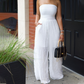 ✨ 50% OFF NOW! 💕 Strapless Crinkle Wide-Leg Jumpsuit – Effortless Elegance & High-Waist Glamour 💃