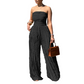 ✨ 50% OFF NOW! 💕 Strapless Crinkle Wide-Leg Jumpsuit – Effortless Elegance & High-Waist Glamour 💃