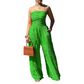 ✨ 50% OFF NOW! 💕 Strapless Crinkle Wide-Leg Jumpsuit – Effortless Elegance & High-Waist Glamour 💃