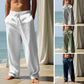 🧘‍♂️ 50% OFF NOW! 🌿 Men's Casual Loose Linen Pants – Drawstring Waist & Straight Leg 👖