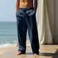 🧘‍♂️ 50% OFF NOW! 🌿 Men's Casual Loose Linen Pants – Drawstring Waist & Straight Leg 👖