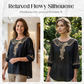 👚 50% OFF NOW! 🌸 Cotton Linen Embroidered Blouse – Floral Cutouts & 3/4 Sleeves – Breezy Retro Elegance 🌿