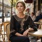👚 50% OFF NOW! 🌸 Cotton Linen Embroidered Blouse – Floral Cutouts & 3/4 Sleeves – Breezy Retro Elegance 🌿