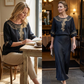 👚 50% OFF NOW! 🌸 Cotton Linen Embroidered Blouse – Floral Cutouts & 3/4 Sleeves – Breezy Retro Elegance 🌿