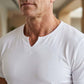 💎 50% OFF NOW! ⚡ Men's Casual Solid Athletic T-Shirt – Slim Fit, Notched V-Neck & Premium Stretch Fabric 👕🔥