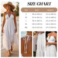 👗 50% OFF NOW! 🌞 Halter Backless Tiered Maxi – Deep V, Adjustable & Flowy Boho (Black/White/Yellow) 🏖️