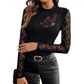 💎 60% OFF NOW! ✨ Women's Mock Neck Lace Panel Top – Slim-Fit, Elegant & Day-to-Night Style 🖤