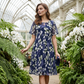 🌸 50% OFF NOW! ✨ Women's Floral A-Line Party Dress – Double-Layer Chiffon, Elegant Print & Knee-Length Fit 👗