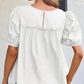 🎀 50% OFF NOW! ✨ Women's Puff Sleeve Smocked Peplum Top – Romantic Fit, Flowy Tiered Hem & Chic White Style 👗