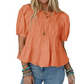 🎀 50% OFF NOW! ✨ Women's Puff Sleeve Smocked Peplum Top – Romantic Fit, Flowy Tiered Hem & Chic White Style 👗