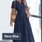 💎 50% OFF! 👗 Women's Boho Smocked Maxi Dress – Flowy Tiered Skirt, V-Neck & Breathable Fabric 🌿
