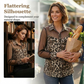 🐆 50% OFF! 👚 Women's Leopard Print Shirt with Contrast Mesh – Long Sleeve, Office-to-Evening Versatility ✨