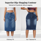 ✨ 50% OFF NOW! 👗 Women's High-Waist Frayed Hem Denim Skirt – Vintage Distressed & A-Line Fit