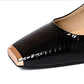 🐍 50% OFF! 👠 Women's Snakeskin Block Heel Pumps – Square Toe, Metal Accent & All-Day Comfort ✨