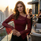 💃 50% OFF! 🌸 Off Shoulder Ruched Mesh Top – Flare Sleeves & Hourglass Fit ✨