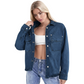 ✨ 50% OFF NOW! 🧥 Women's Casual Long Sleeve Denim Shirt Jacket – Oversized Fit & Chest Pockets
