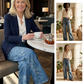 ✨ 50% OFF NOW! 💎 Women's Floral Jacquard Wide-Leg Denim Pants – Vintage Romance & High-Waist Chic 👖🌸