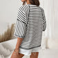 🔥 50% OFF NOW! 👕 Women's Striped Relaxed Fit T-Shirt – Timeless Comfort & Effortless Style 🌟👖