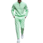 🏃‍♂️ 50% OFF NOW! 👕 Slim Athletic Fit 2-Piece Set – 3D Print Half-Zip & Breathable Pants 🍂👟