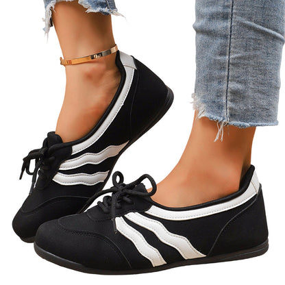 👟 50% OFF NOW! 🔥 Women's Retro Lace-Up Sneakers – Soft PU Leather, Flexible Sole & Secure Fit 🌟