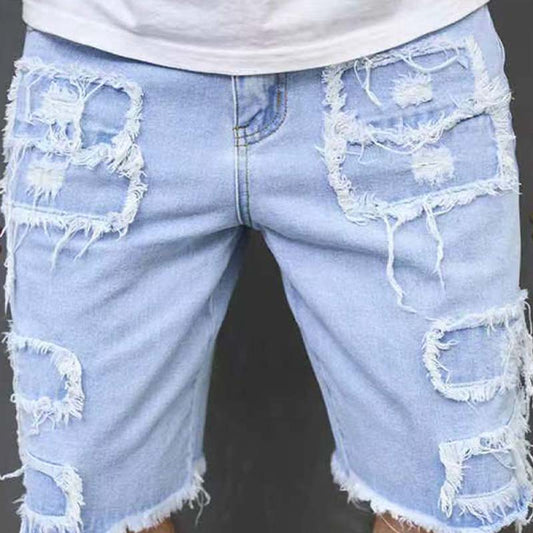 🩳 50% OFF NOW!🔥 Men's Ripped Denim Shorts – Bold Street Style & Summer Comfort – Distressed Jean Shorts 🛹