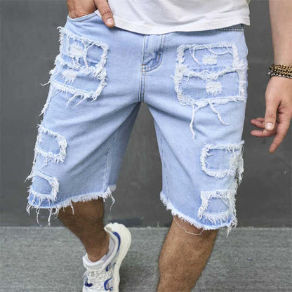 🩳 50% OFF NOW!🔥 Men's Ripped Denim Shorts – Bold Street Style & Summer Comfort – Distressed Jean Shorts 🛹