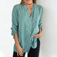 ✨ 50% OFF NOW! 👚 Women's V-Neck Striped Shirt with Sparkling Sequins – Glamour Meets Comfort 🌟👔