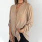 ✨ 50% OFF NOW! 👚 Women's V-Neck Striped Shirt with Sparkling Sequins – Glamour Meets Comfort 🌟👔