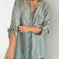 ✨ 50% OFF NOW! 👚 Women's V-Neck Striped Shirt with Sparkling Sequins – Glamour Meets Comfort 🌟👔