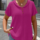 🌿 50% OFF NOW! 👚 Women's Textured V-Neck Top – Wrinkle-Resistant & Relaxed Fit ✨