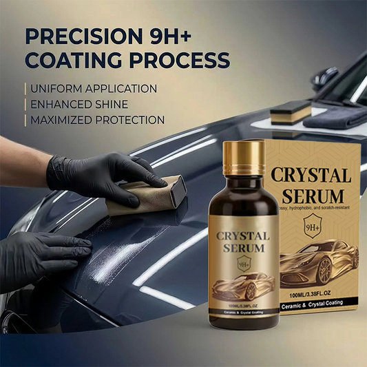 ✨ BUY 1 GET 1 FREE! 🚗 Ceramic Car Coating Kit – Crystal Serum, 9H Hardness & Hydrophobic Effect 🛡️