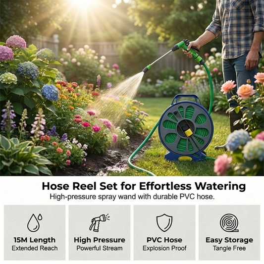 💧 50% OFF NOW! 🌿 Retractable Garden Hose Reel – Explosion-Proof PVC, Tangle-Free & High-Pressure Spray